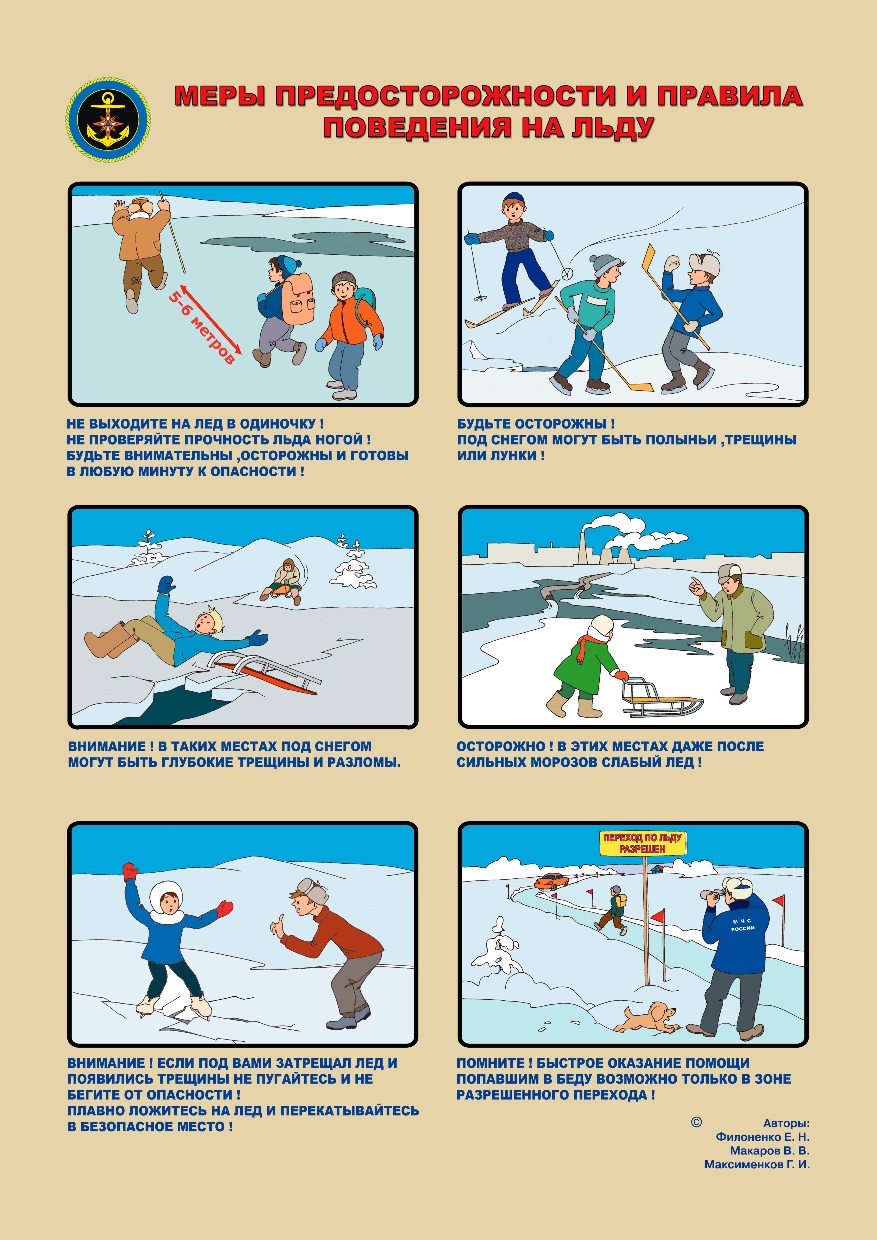 Меры предосторожности и правила поведения на льду.